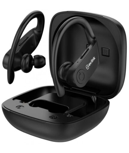 AvLink 100.579UK Ear Shots Active Αδιάβροχα Ασύρματα Ακουστικά Bluetooth & Θήκη Φόρτισης Μαύρα (Τεμάχιο)-