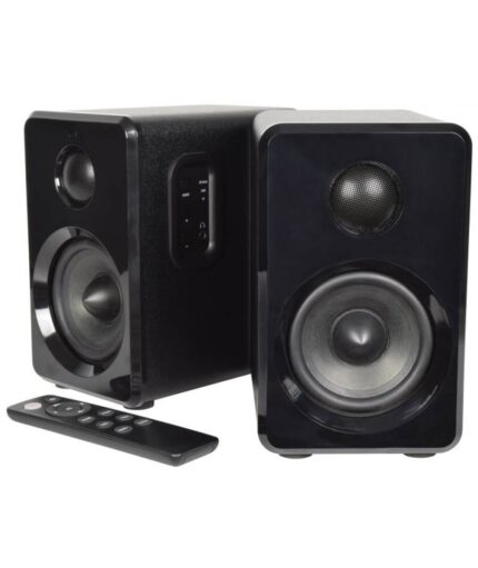 AvLink ABS35BLK Ενεργά Bluetooth Ηχεία Βιβλιοθήκης 3.5" 15W RMS Μαύρα με USB, MicroSD (Ζεύγος)-