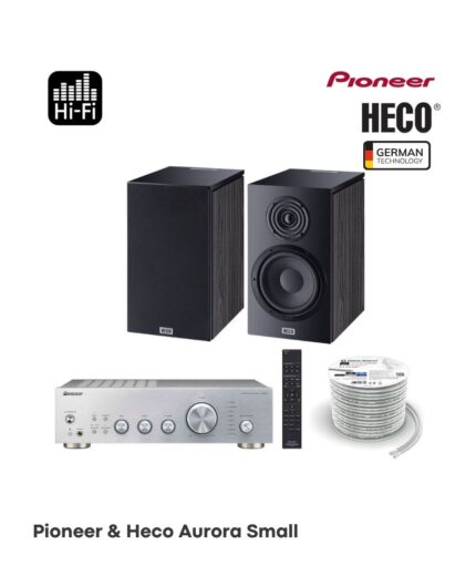 Pioneer & Heco Aurora Small Πακέτο Hi Fi με Ενισχυτή Pioneer A-40AE και Ηχεία Βιβλιοθήκης Heco Aurora 300 (Σετ)-