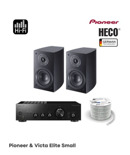 Pioneer & Victa Elite Small Πακέτο Hi Fi με Ενισχυτή Pioneer A-10AE και Ηχεία Βιβλιοθήκης HECO Victa Elite 202 (Σετ)-