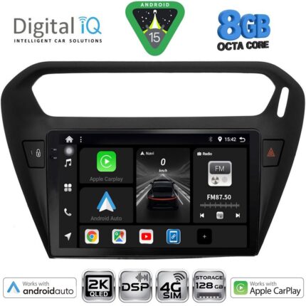 DIGITAL IQ BXF 11511BL_CPAA (9inc) MULTIMEDIA TABLET for CITROEN ELYSEE – PEUGEOT 301 mod. 2013-2026 (BLACK)