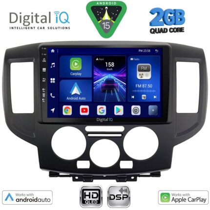 DIGITAL IQ BXC 3458BL_CPAA (9inc) MULTIMEDIA TABLET for NISSAN NV 200 mod. 2009-2020 (BLACK)