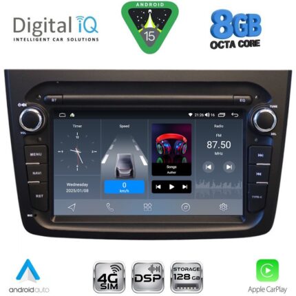DIGITAL IQ BLM 757BL_CPA (7" DECK) MULTIMEDIA OEM for ALFA ROMEO MITO mod. 2008-2018 (BLACK)