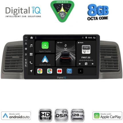 DIGITAL IQ BXF 7712GR_CPAA (9inc) MULTIMEDIA TABLET for TOYOTA COROLLA mod. 2001-2006 (GREY)
