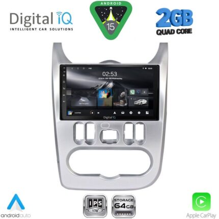 DIGITAL IQ RSD 1101SL_CPA (9inc) MULTIMEDIA TABLET for DACIA DUSTER – LOGAN – SANDERO mod. 2006-2012 (SILVER)