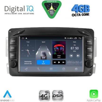 DIGITAL IQ BLG 471_CPA (7" DECK) MULTIMEDIA SYSTEM for MERCEDES C (W203) - CLK (W209) mod. 1999-2004