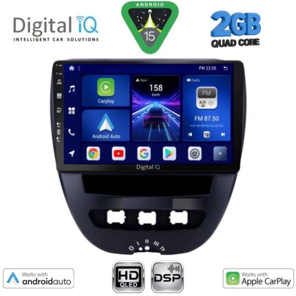 DIGITAL IQ BXC 3707_CPAA (10inc) MULTIMEDIA TABLET for CITROEN C1-PEUGEOT 107-TOYOTA AYGO mod. 2005-2014