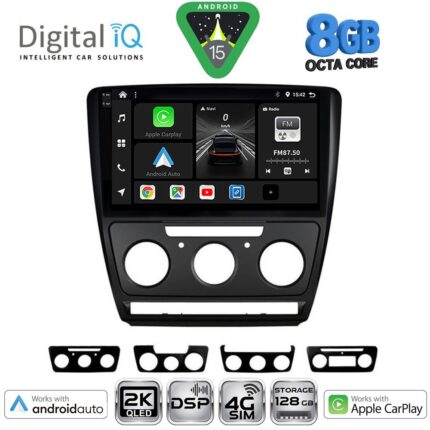 DIGITAL IQ BXF 11595BL_CPAA (10inc) MULTIMEDIA TABLET for SKODA OCTAVIA 5 mod. 2005-2012 (BLACK)