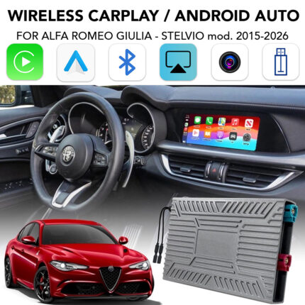 DIGITAL IQ AR 749F CPA (INTERFACE WIRELESS CARPLAY / ANDROID AUTO BOX for ALFA ROMEO GIULIA - STELVIO mod. 2015-2026 with 2 CAMERAS)