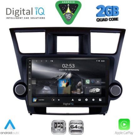 DIGITAL IQ RSD 1719_CPA (10inc) MULTIMEDIA TABLET for TOYOTA HIGHLANDER mod. 2008-2015