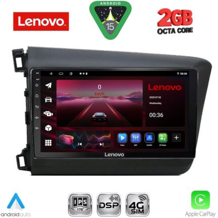 LENOVO LVF 51904D_CPA (9inc) MULTIMEDIA TABLET for HONDA CIVIC  4Doors mod. 2012-2016