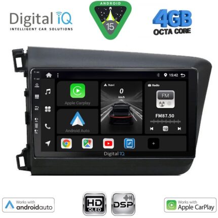 DIGITAL IQ BXF 61904D_CPAA (9inc) MULTIMEDIA TABLET for HONDA CIVIC 4Doors mod. 2012-2016