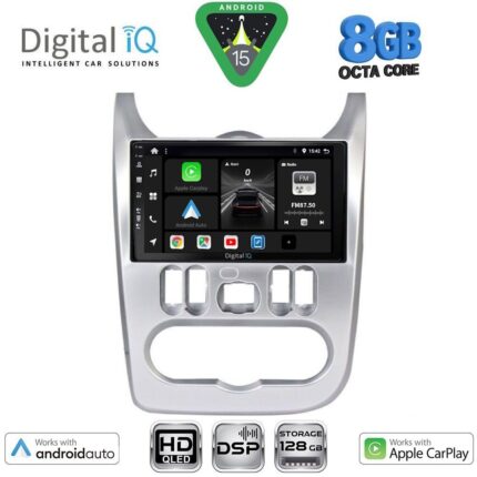 DIGITAL IQ BXF 7101SL_CPAA (9inc) MULTIMEDIA TABLET for DACIA DUSTER – LOGAN – SANDERO mod. 2006-2012 (SILVER)
