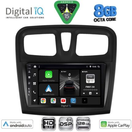 DIGITAL IQ BXF 7108SQ_CPAA (9inc) MULTIMEDIA TABLET for DACIA LOGAN – SANDERO mod. 2012-2019