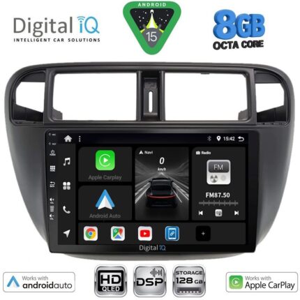 DIGITAL IQ BXF 7186_CPAA A/C (9inc) MULTIMEDIA TABLET for HONDA CIVIC mod. 1995-2001