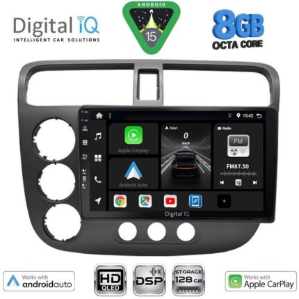 DIGITAL IQ BXF 7187_CPAA (9inc) MULTIMEDIA TABLET for HONDA CIVIC 4D mod. 2001-2006
