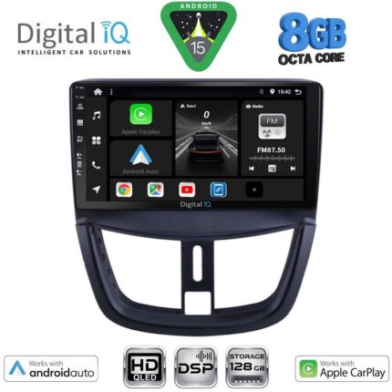 DIGITAL IQ BXF 7507_CPAA (9inc) MULTIMEDIA TABLET for PEUGEOT 207 mod. 2007-2014