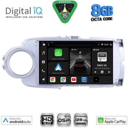 DIGITAL IQ BXF 7737SL_CPAA (9inc) MULTIMEDIA TABLET for TOYOTA YARIS mod. 2011-2015 (SILVER)