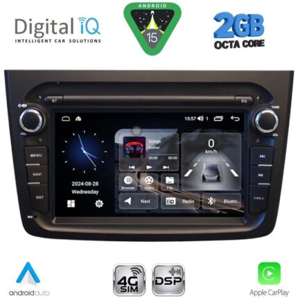 DIGITAL IQ BLF 357BL_CPA (7" DECK) MULTIMEDIA SYSTEM for ALFA ROMEO MITO mod. 2008-2018 (BLACK)