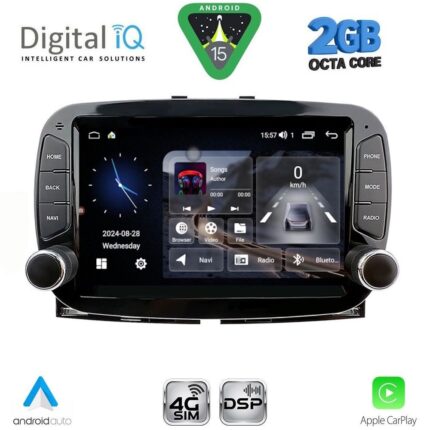 DIGITAL IQ BLF 398_CPA (7" DECK) MULTIMEDIA SYSTEM for FIAT 500 mod. 2016-2025