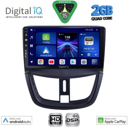 DIGITAL IQ BXC 3507_CPAA (9inc) MULTIMEDIA TABLET for PEUGEOT 207 mod. 2007-2014