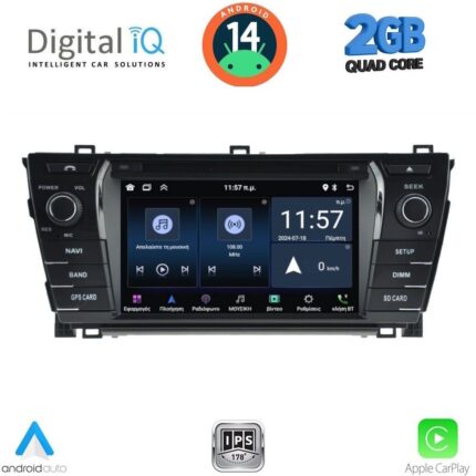 DIGITAL IQ MSD 012_CPA (7" DECK) MULTIMEDIA for TOYOTA COROLLA mod. 2013-2016