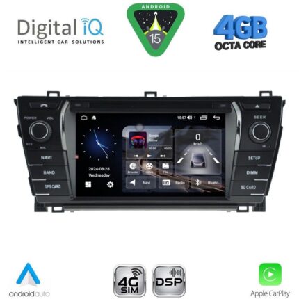 DIGITAL IQ MSG 412_CPA (7” DECK) MULTIMEDIA SYSTEM for TOYOTA COROLLA mod. 2013-2016