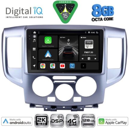 DIGITAL IQ BXF 11458SL_CPAA (9inc) MULTIMEDIA TABLET for NISSAN NV 200 mod. 2009-2020 (SILVER)