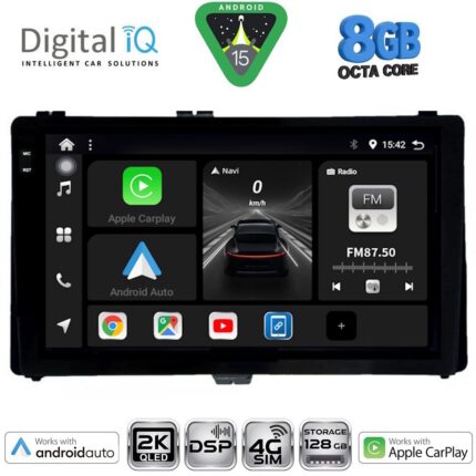 DIGITAL IQ BXF 11703_CPAA (9inc) MULTIMEDIA TABLET for TOYOTA AURIS mod. 2015-2021 – AYGO X mod. 2022-2026 – COROLLA mod. 2017-2019