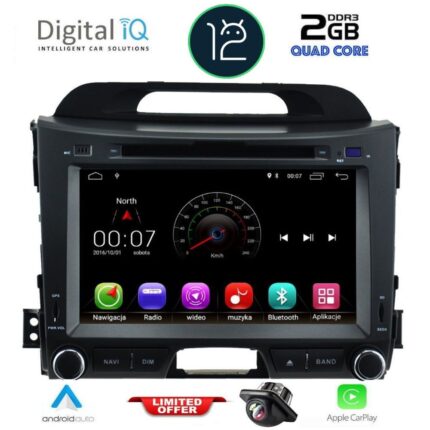 DIGITAL IQ X374M_CPA (8'' DVD) MULTIMEDIA SYSTEM for KIA SPORTAGE mod. 2010-2015