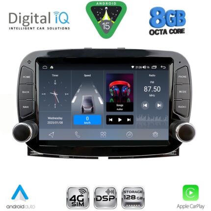 DIGITAL IQ BLM 598_CPA (7" DECK) MULTIMEDIA OEM for FIAT 500 mod. 2016-2025