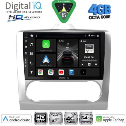 DIGITAL IQ BXK 19156SL_CPAA CLIMA (9inc) MULTIMEDIA TABLET for FORD FOCUS mod. 2005-2012 (SILVER)