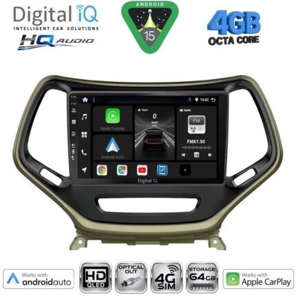 DIGITAL IQ BXK 19273_CPAA (10inc) MULTIMEDIA TABLET for JEEP CHEROKEE mod. 2014-2026