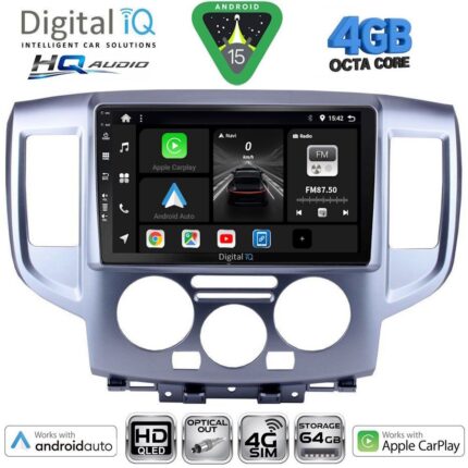 DIGITAL IQ BXK 19458SL_CPAA (9inc) MULTIMEDIA TABLET for NISSAN NV 200 mod. 2009-2020 (SILVER)