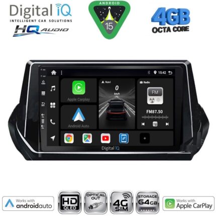 DIGITAL IQ BXK 19509_CPAA (9inc) MULTIMEDIA TABLET for PEUGEOT 208 – 2008 mod. 2021+