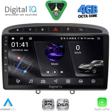 DIGITAL IQ RSG 6513GR_CPA (9inc) MULTIMEDIA TABLET for PEUGEOT 308 mod.2007-2012 - RCZ mod. 2009-2015 (GREY)