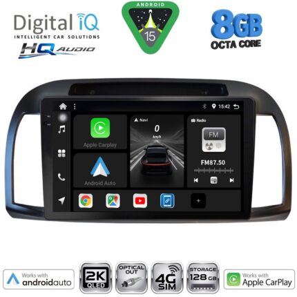 DIGITAL IQ BXK 20457BL_CPAA (9inc) MULTIMEDIA TABLET for NISSAN MICRA K12 mod. 2002-2010 (BLACK)