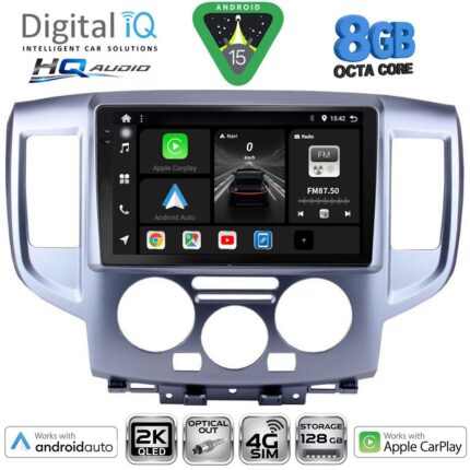 DIGITAL IQ BXK 20458SL_CPAA (9inc) MULTIMEDIA TABLET for NISSAN NV 200 mod. 2009-2020 (SILVER)