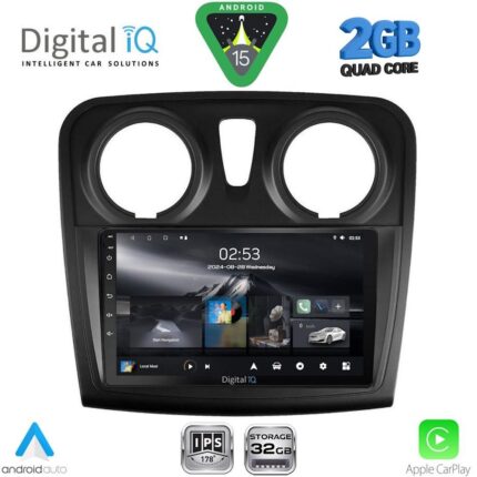 DIGITAL IQ RSD 1108RD_CPA (9inc) MULTIMEDIA TABLET for DACIA LOGAN – SANDERO mod. 2012-2019