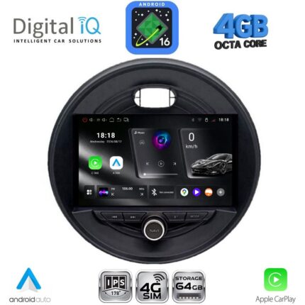 DIGITAL IQ RTG 6066_CPA (9inc) MULTIMEDIA TABLET for MINI COOPER (F55-56-F57) mod. 2015-2024 - CLUBMAN (F54) mod. 2015-2024 - ROADSTER (F59) mod. 2014-2024 - COUNTRYMAN (F60) mod. 2016-2024