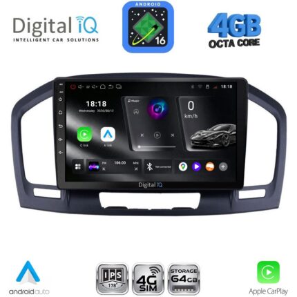 DIGITAL IQ RTG 6491BL_CPA (9inc) MULTIMEDIA TABLET for OPEL INSIGNIA mod. 2008-2013 (BLACK)