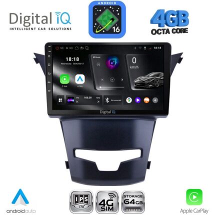 DIGITAL IQ RTG 6653_CPA (9inc) MULTIMEDIA TABLET for SSANGYONG KORANDO mod. 2014-2019