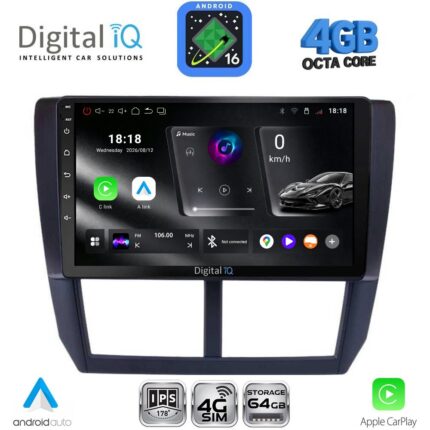 DIGITAL IQ RTG 6662_CPA (9inc) MULTIMEDIA TABLET for SUBARU FORESTER - IMPREZA - XV mod. 2008-2013