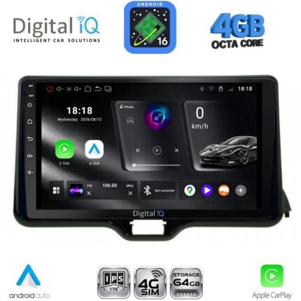 DIGITAL IQ RTG 6738_CPA (10inc) MULTIMEDIA TABLET for TOYOTA YARIS mod. 2020-2026 - MAZDA 2 mod. 2023-2026